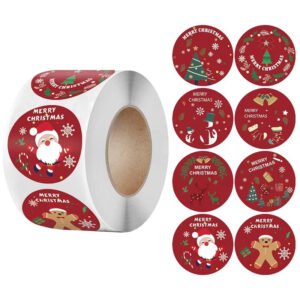 christmas red gift tag stickers sku