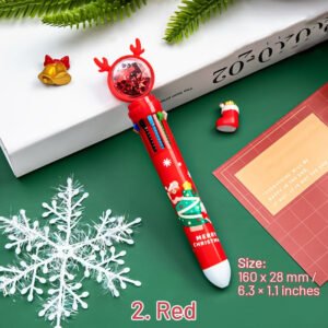 christmas reindeer 10 color ballpoint pens sku 2