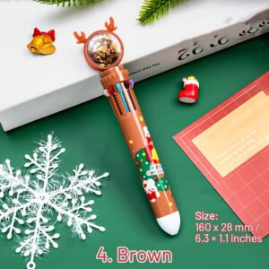 christmas reindeer 10 color ballpoint pens sku 4