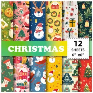 Christmas Retro Material Paper