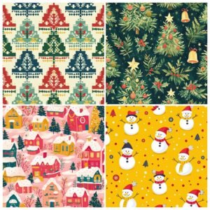 christmas retro material paper4