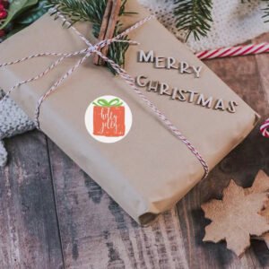 christmas roll kraft self adhesive stickers b1
