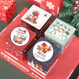 Christmas Roll Kraft Self-Adhesive Stickers