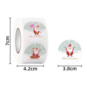 christmas rolled adhesive labels stickers b1