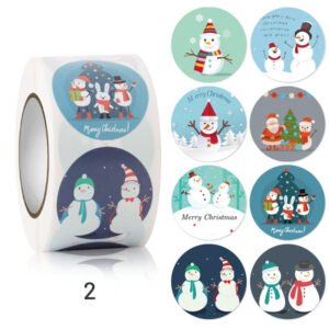 christmas rolled adhesive labels stickers sku 2