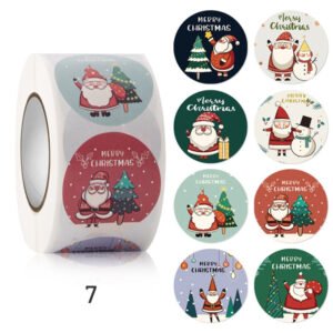 christmas rolled adhesive labels stickers sku 7