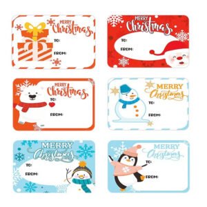 christmas rolled labels sticker b1