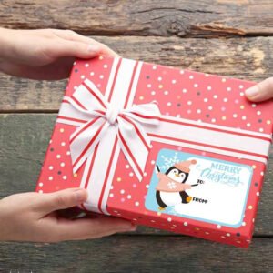 christmas rolled labels sticker b3