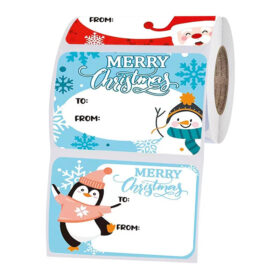 Christmas Rolled Labels Sticker