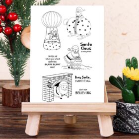 Christmas Santa Claus Clear Silicone Rubber Stamps