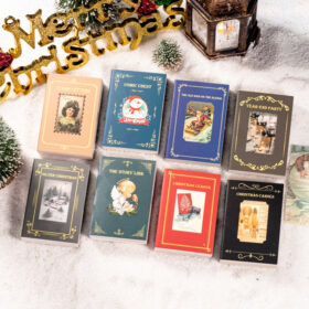 Christmas Scrapbook Paper Book - Poster, Music, Stamp, Santa Claus, Story