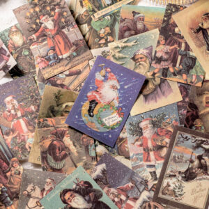 Christmas Scrapbook Paper Book - Poster, Music, Stamp, Santa Claus, Story Christmas Scrapbook Paper Book - Poster, Music, Stamp, Santa Claus, Story Side View -