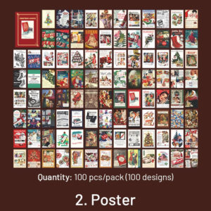 Christmas Scrapbook Paper Book - Poster, Music, Stamp, Santa Claus, Story Christmas Scrapbook Paper Book - Poster, Music, Stamp, Santa Claus, Story Feature Detail -