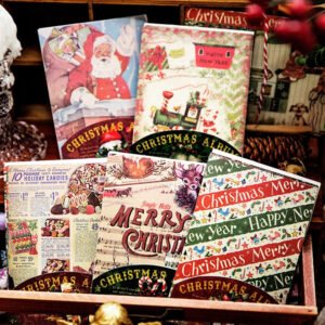Christmas Scrapbook Paper - Music, Stationery, Poster, Santa Claus