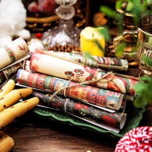 christmas scrapbook paper music stationery poster santa claus b7