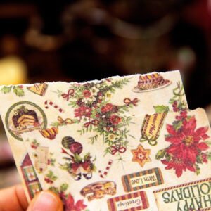 christmas scrapbook paper music stationery poster santa claus c