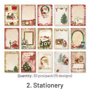 christmas scrapbook paper music stationery poster santa claus sku 2
