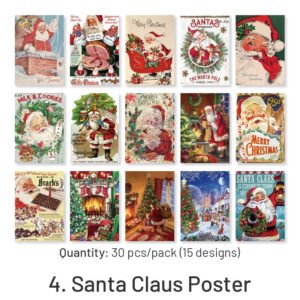 christmas scrapbook paper music stationery poster santa claus sku 4