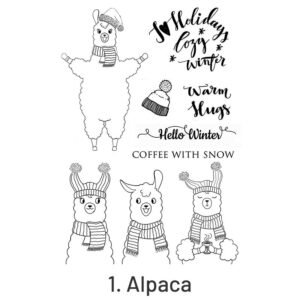 christmas silicone rubber stamps greetings animals characters sku 1