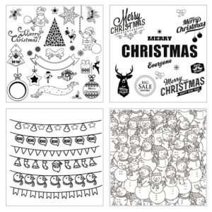 christmas silicone rubber stamps snowman dog and cat greetings alphabet b1
