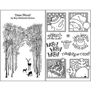 christmas silicone stamps tree words blessings penguin b1