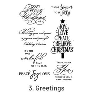 christmas silicone stamps tree words blessings penguin sku 3