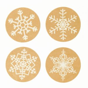 christmas snowflake kraft seal stickers b3