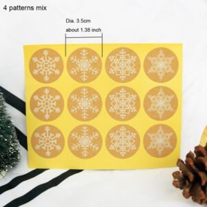 christmas snowflake kraft seal stickers sku