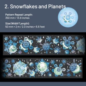 christmas snowflake series pet decorative tape sku 2