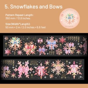 christmas snowflake series pet decorative tape sku 5