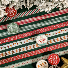 Christmas Sulphuric Acid Paper Tape - Snowflake, Rabbit, Plaid, Flag