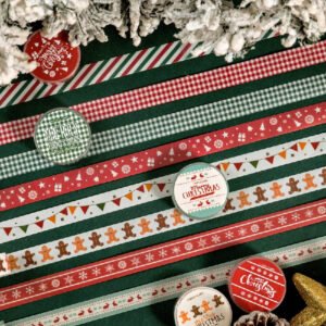 Christmas Sulphuric Acid Paper Tape - Snowflake, Rabbit, Plaid, Flag