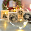 Christmas-themed Creative Wooden Rubber Stamp