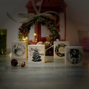 Christmas-themed Creative Wooden Rubber Stamp christmas themed creative wooden rubber stamp b1