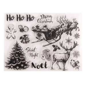 Christmas-themed Transparent Stamps Package View - P3151-00002