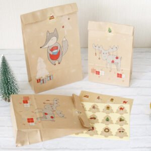 christmas tree shaped kraft sticker b5