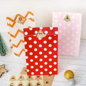 christmas tree shaped kraft sticker b6