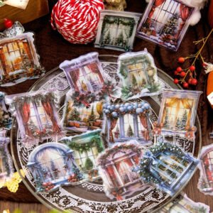 christmas window pet sticker b2