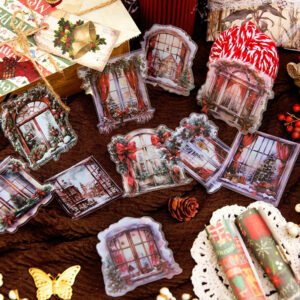 christmas window pet sticker b6