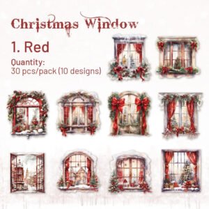 christmas window pet sticker sku 1