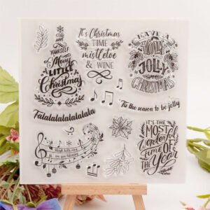 Christmas Words and Text Clear Silicone Rubber Stamps