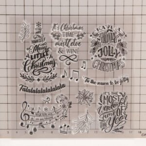 christmas words and text clear silicone rubber stamps b2