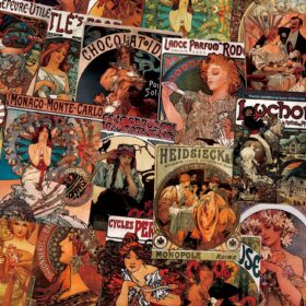 Alphonse Maria Mucha Vintage Junk Journal Scrapbook Paper