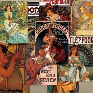 classic european style floral plant pattern decorative paper copy copy copy alphonse mucha4