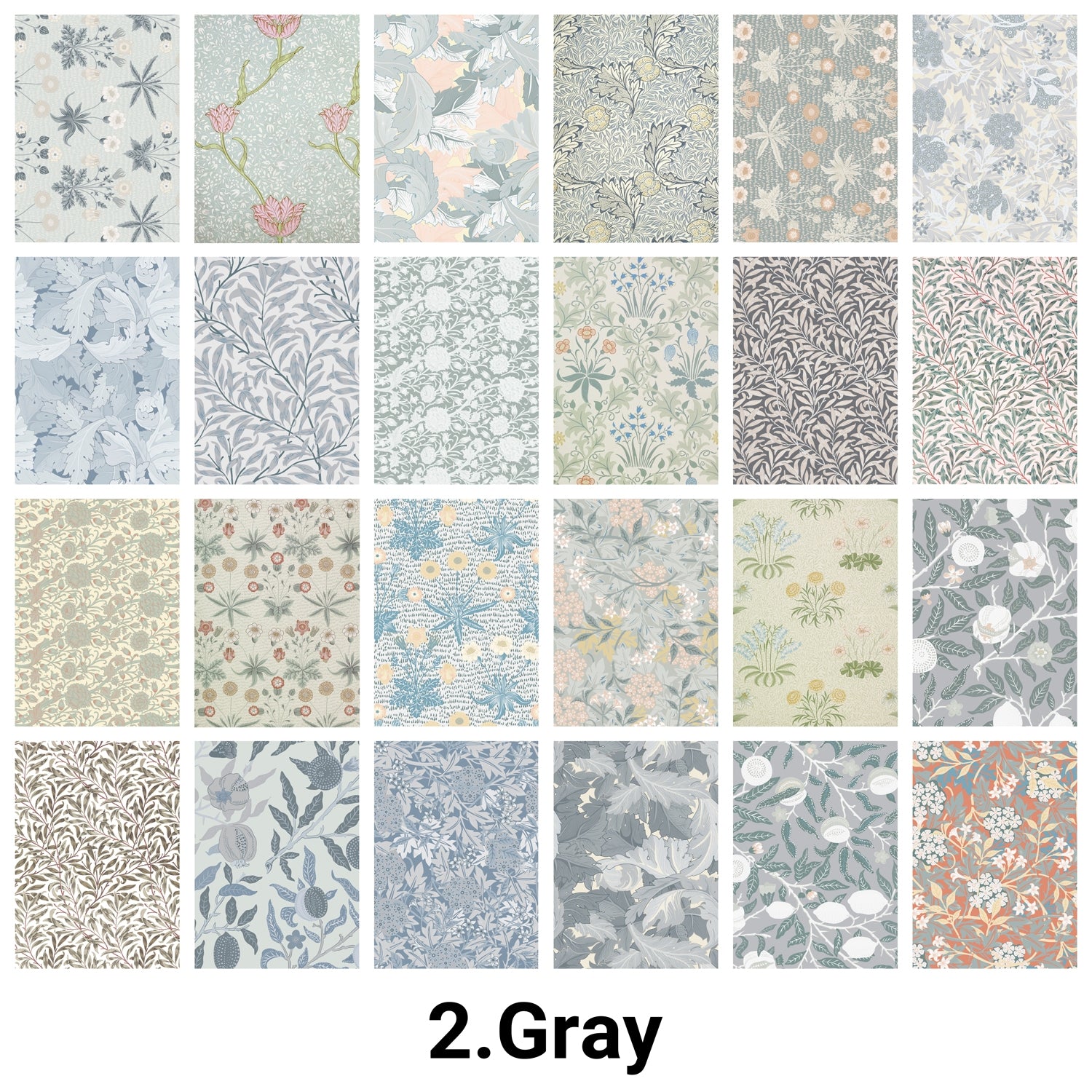 classic-william-morris-pattern-vintage-decorative-paper-gray classic william morris pattern vintage decorative paper gray