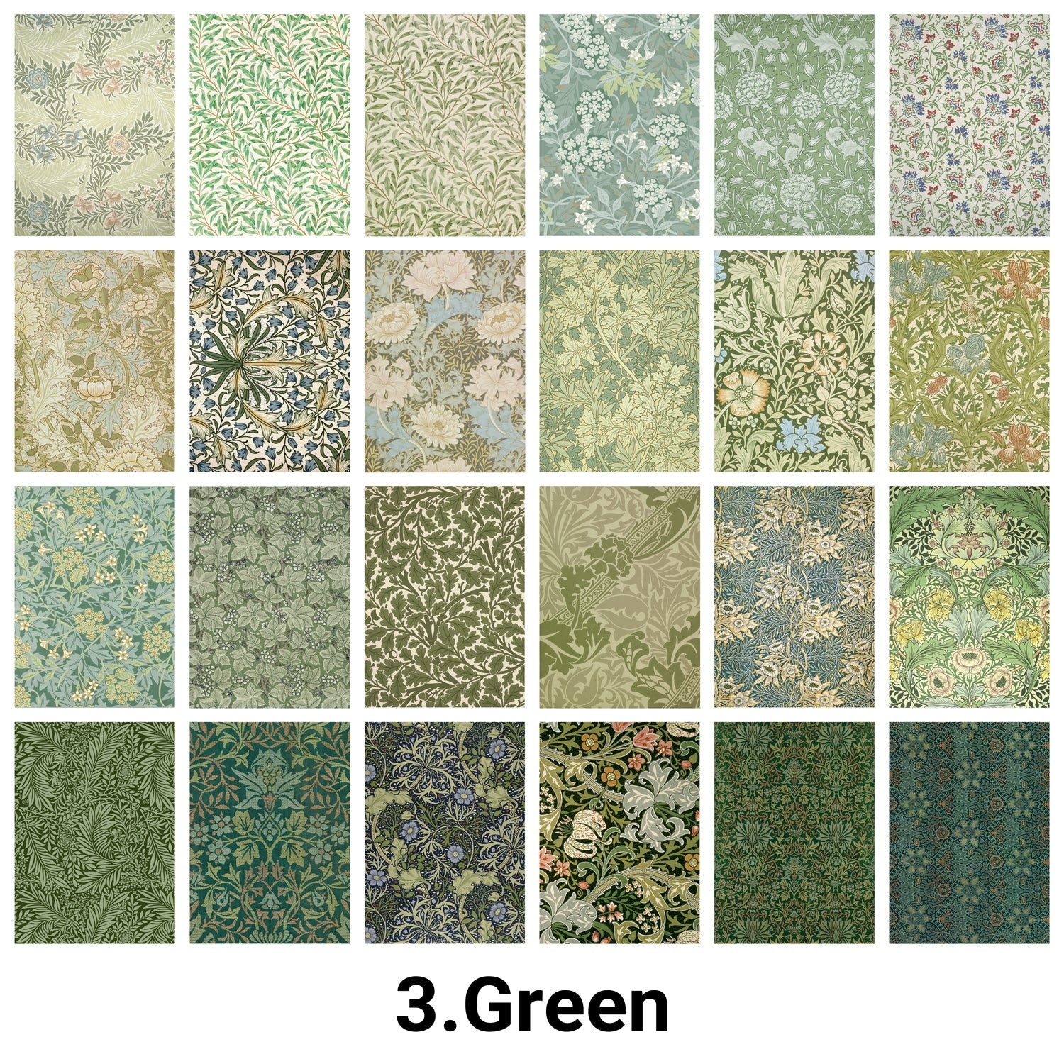 classic-william-morris-pattern-vintage-decorative-paper-green classic william morris pattern vintage decorative paper green