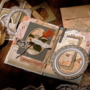 classical binding vintage hollow collage stickers b