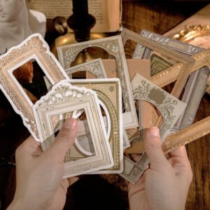 classical binding vintage hollow collage stickers b4