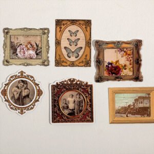 classical binding vintage hollow collage stickers b7