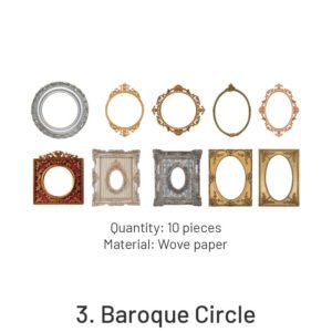 classical binding vintage hollow collage stickers sku 3